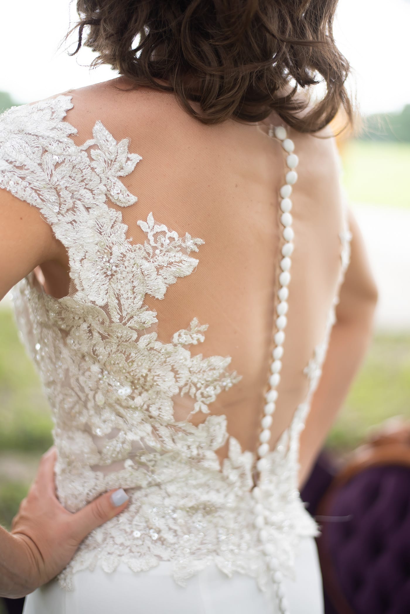 Eddy K wedding dress detail photos lace beads