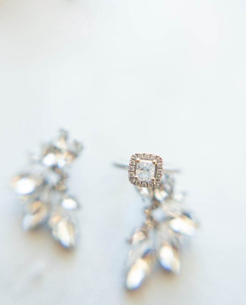 Tampa nigerian haitian wedding at tampa international airport silver diamond wedding engagement ring and earrings