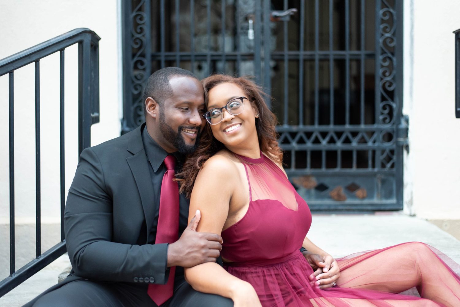 Le meridien engagement session in downtown tampa formal attire