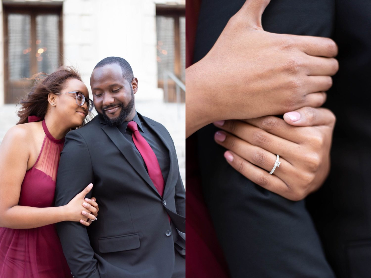 downtown tampa le meridien engagement photography ring detail