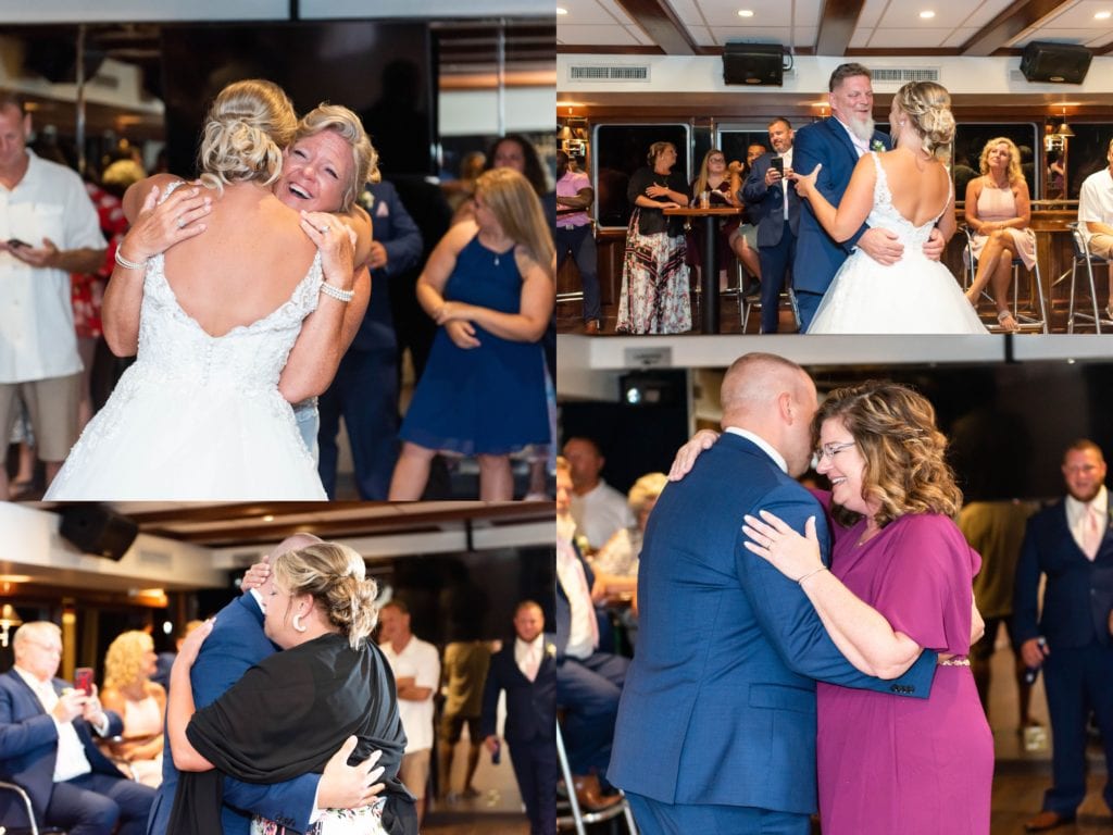 Wedding dances: mother and groom dance, bride and father dance