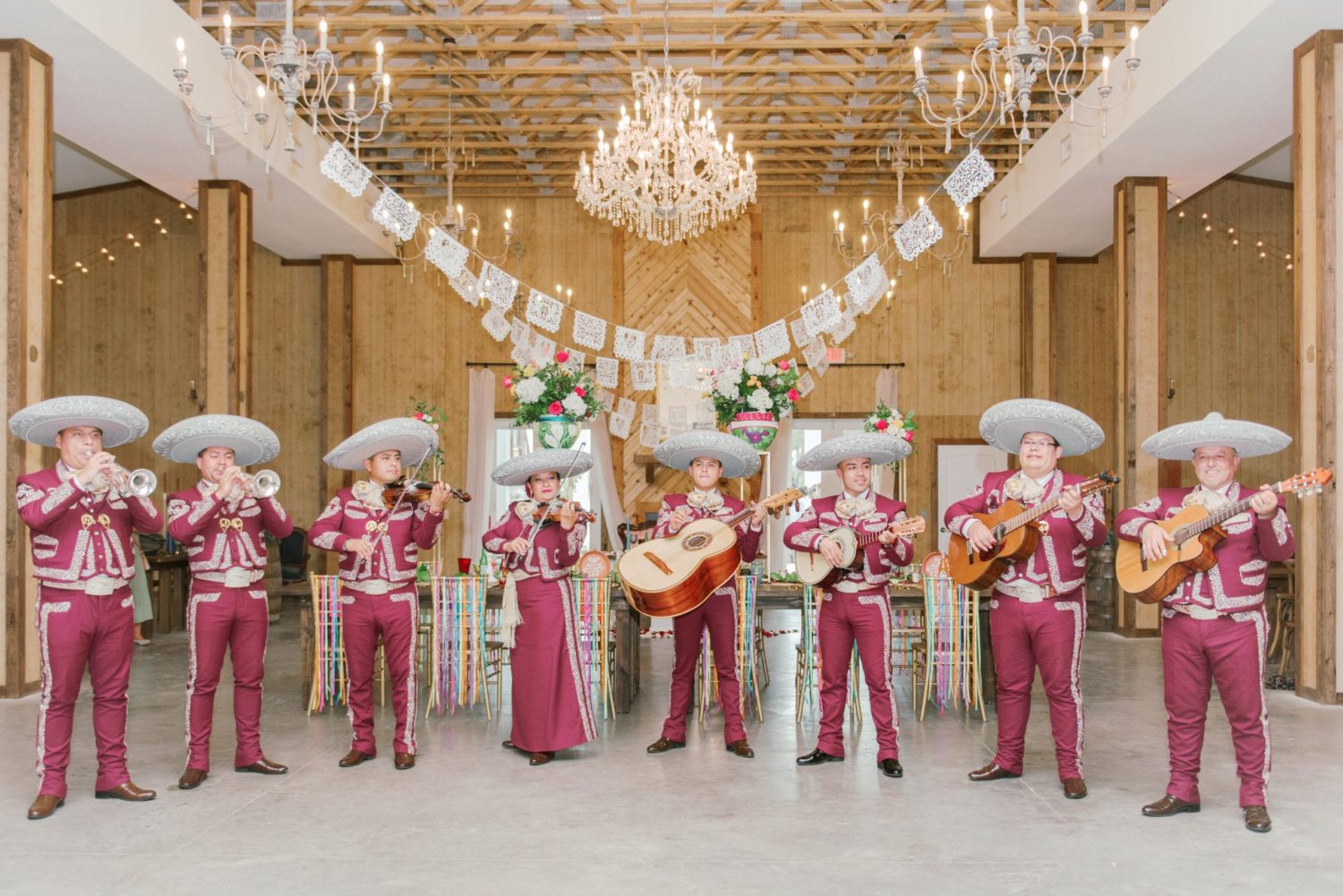 mariachi band for like water for chocolate wedding at covington farm