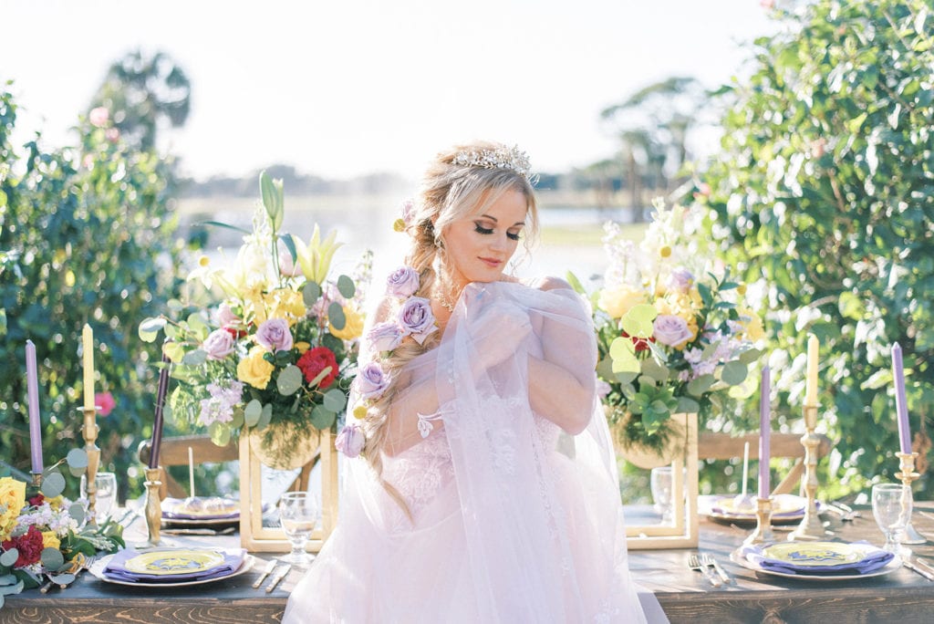 Tangled themed wedding at mission inn resort and club in Florida