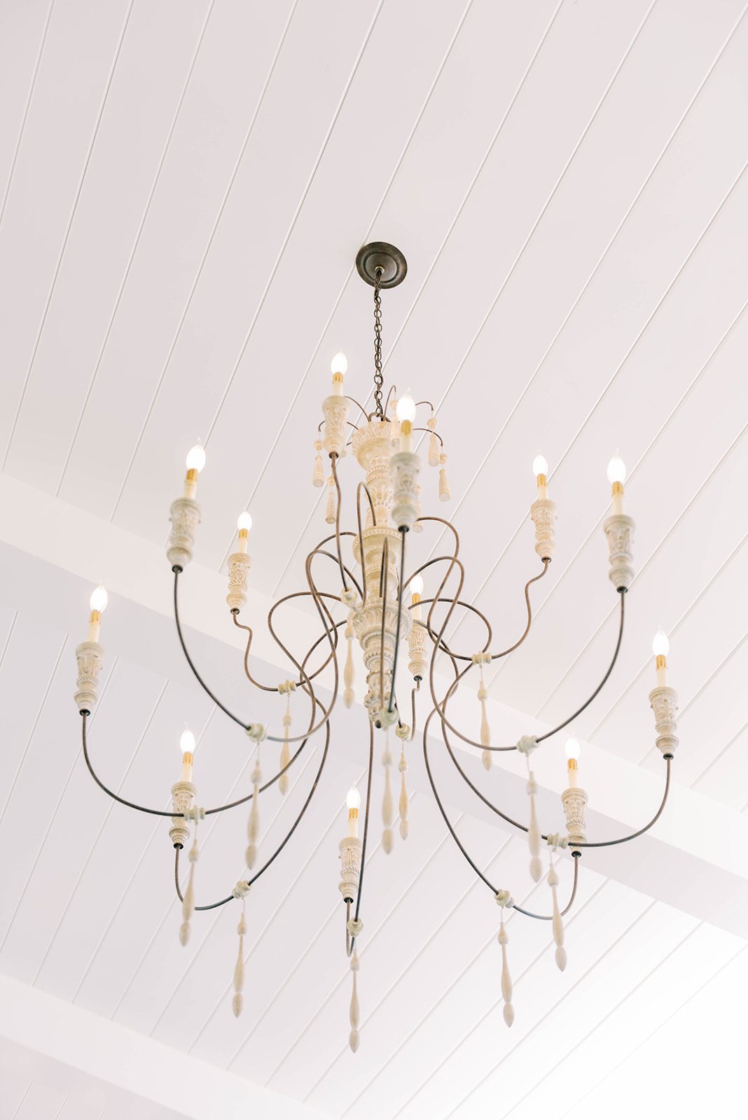 pretty and elegant chandelier in Harborside Chapel