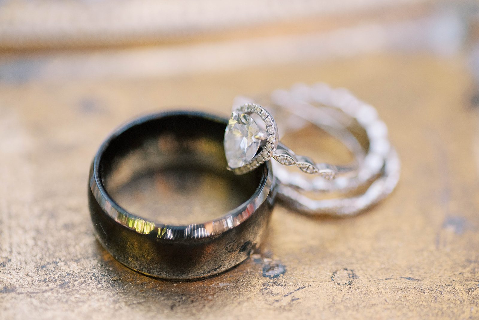 bride and grooms ring for a detail shot for a Florida beach wedding