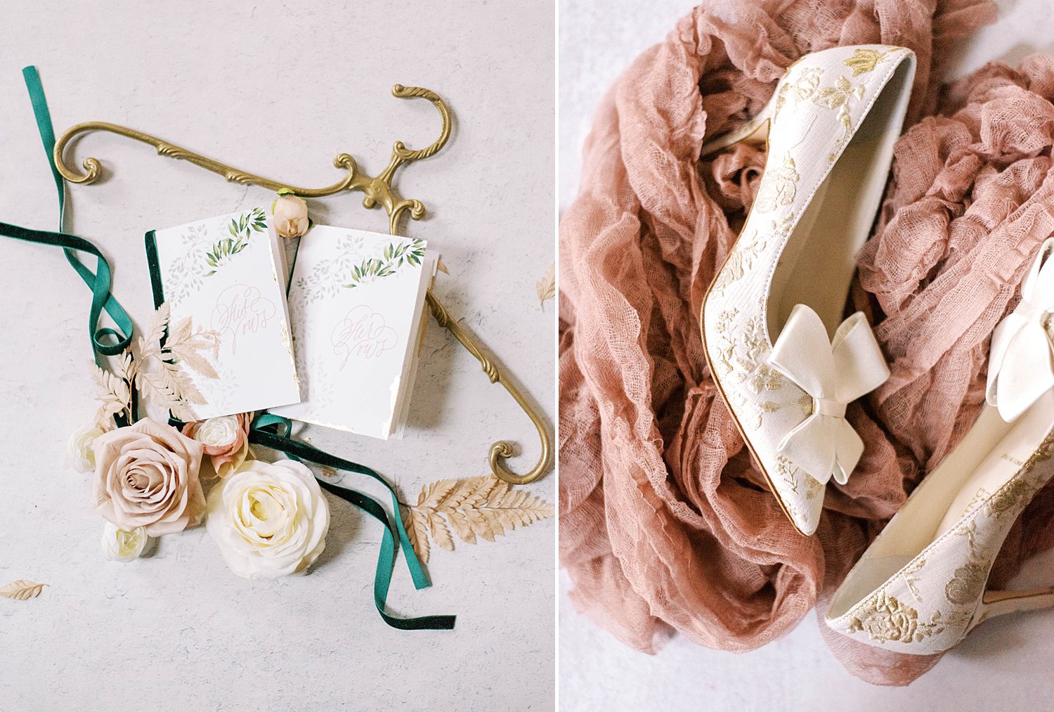 bride's details for intimate wedding day at Bella Collina