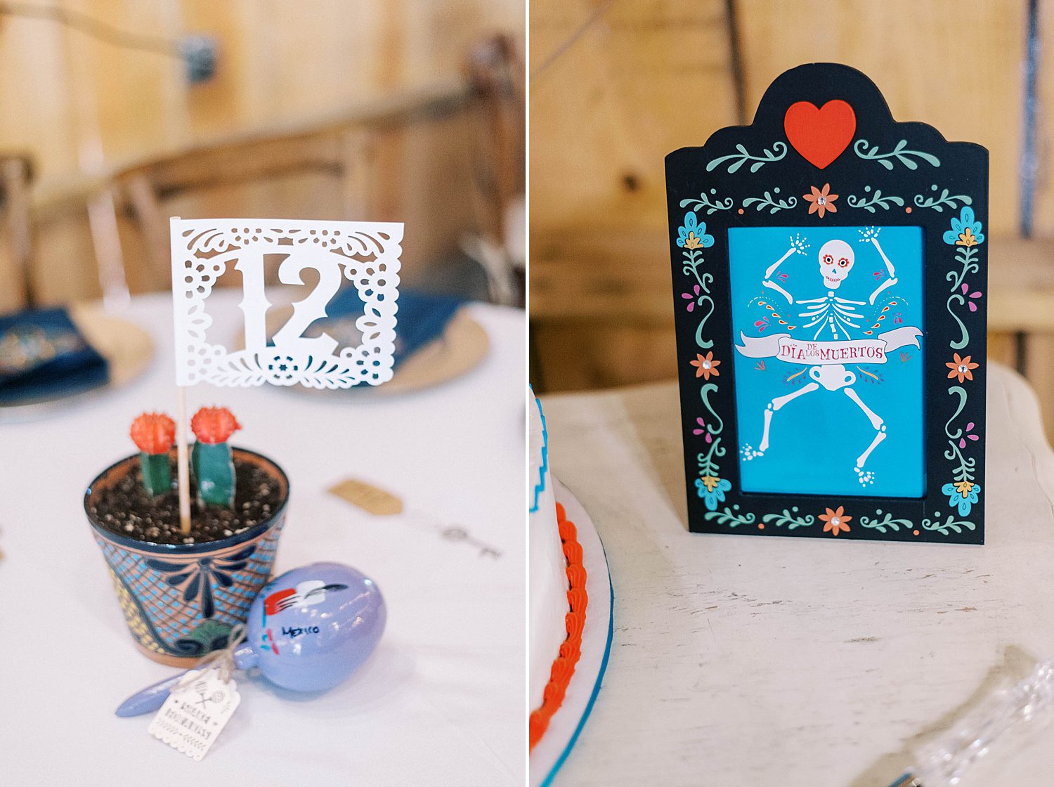 Mexican details for wedding reception at The Barn at Lone Oak Acres