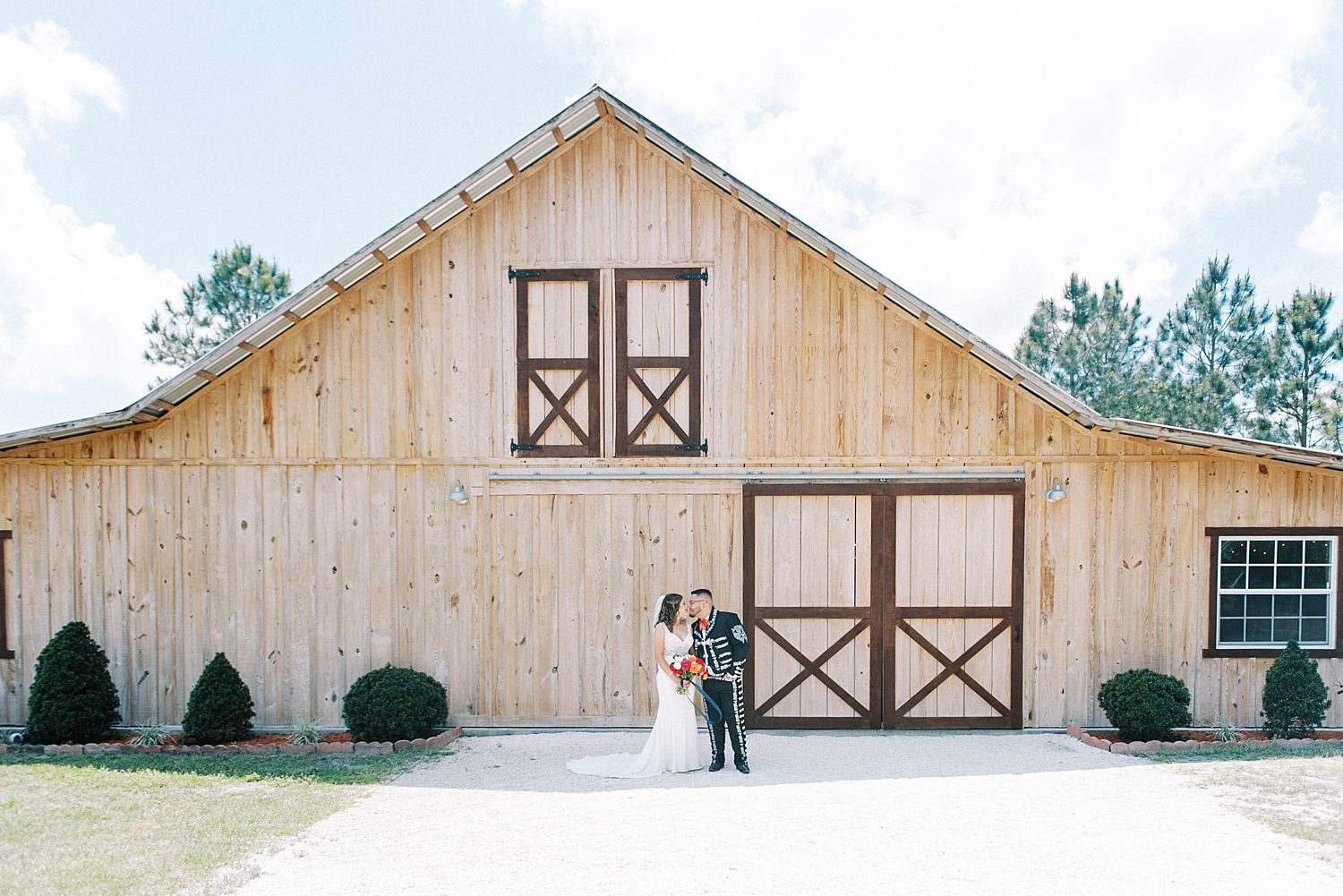 wooden barn at The Barn at Lone Oak Acres