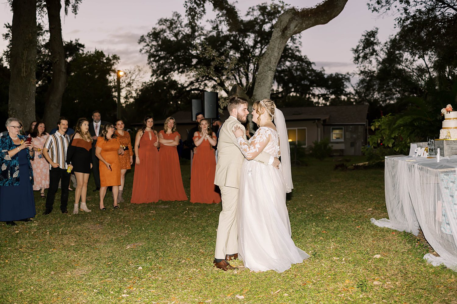 bride and groom dance during LF wedding reception 