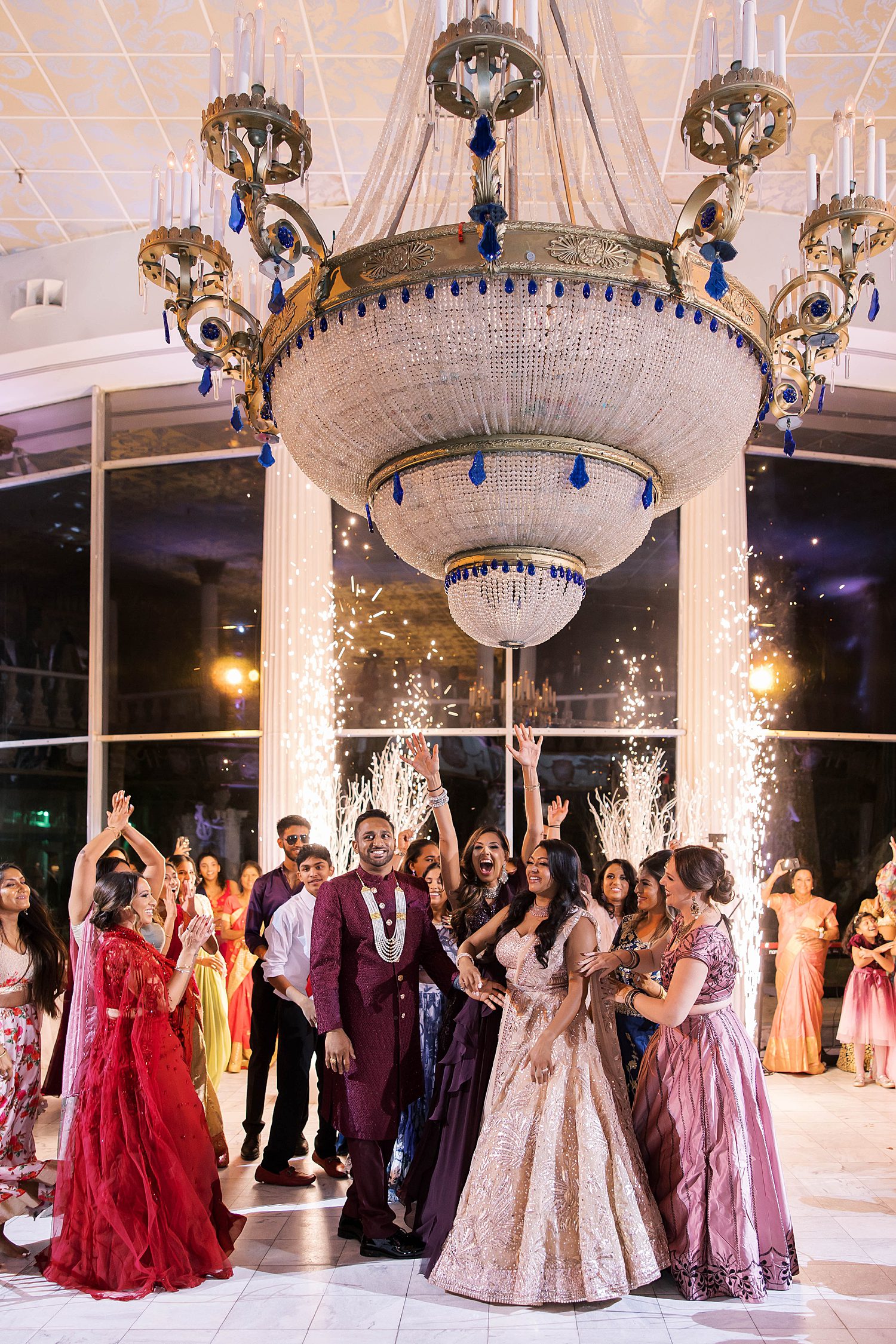 traditional Indian dance during reception at Kapok Special Events