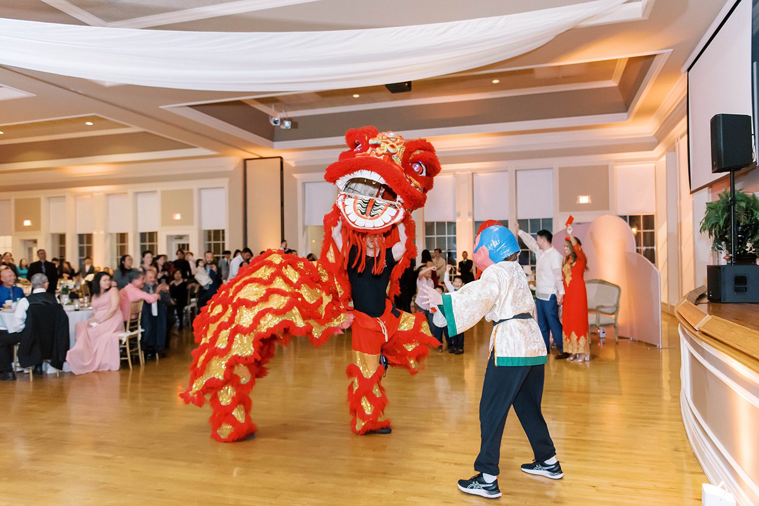 Dragon Dance at Higgins Hall for Chinese Lunar New Year 