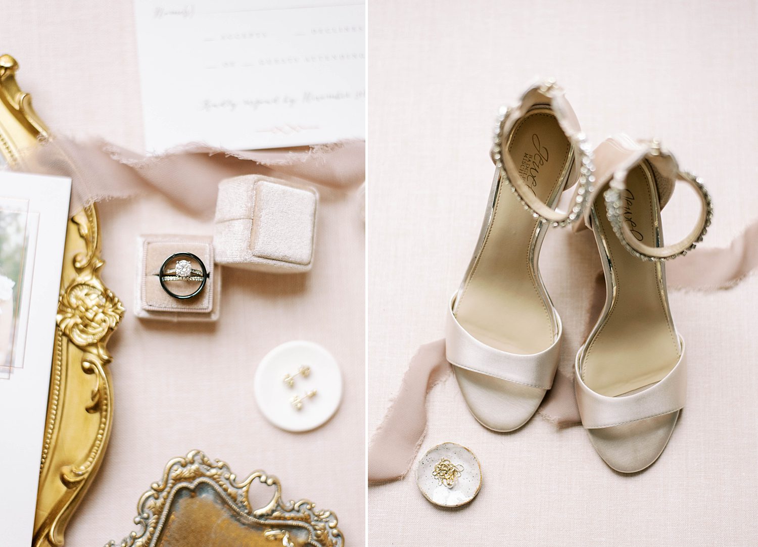 bride's blush shoes for Tampa FL wedding 