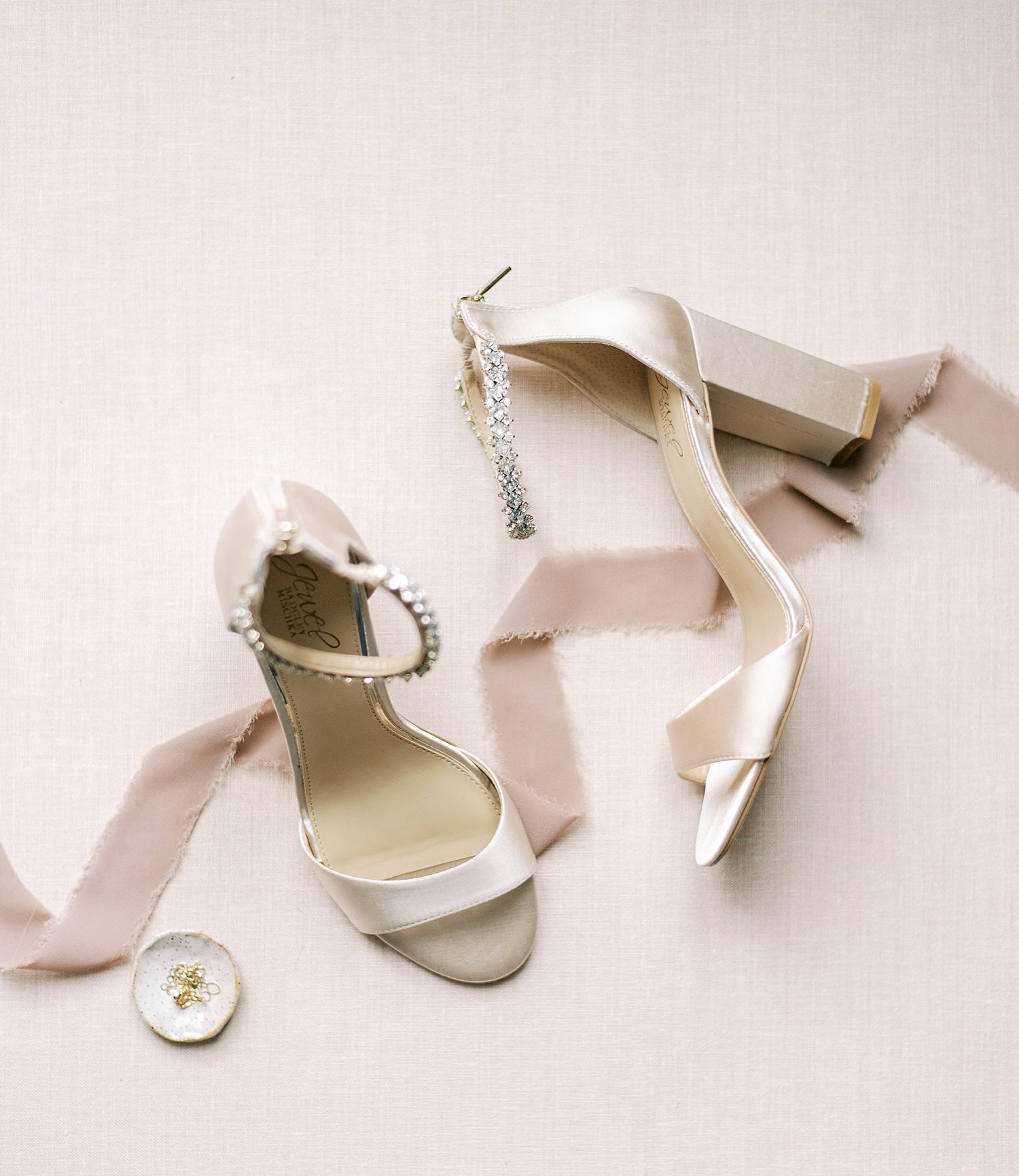 bride's silver shoes for Higgins Hall wedding