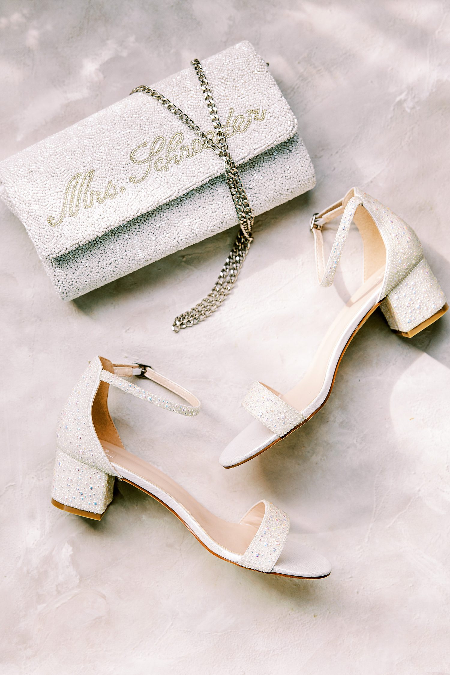 bries shoes and custom clutch for Florida wedding 