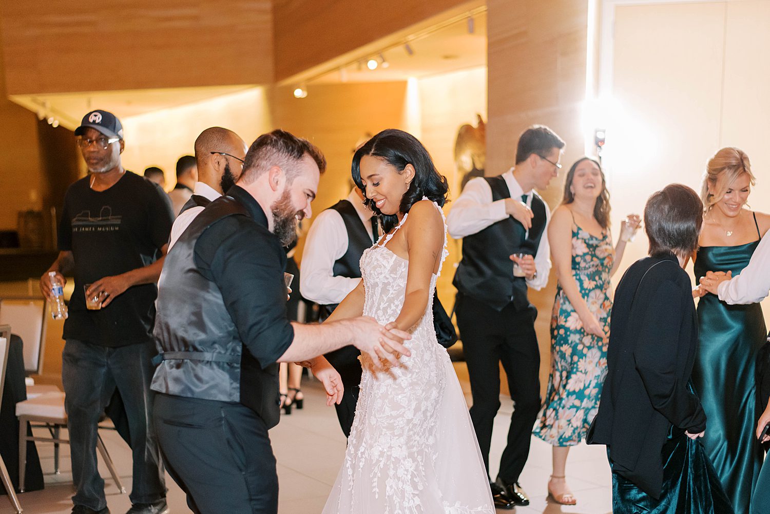 newlyweds dance together during St. Petersburg FL