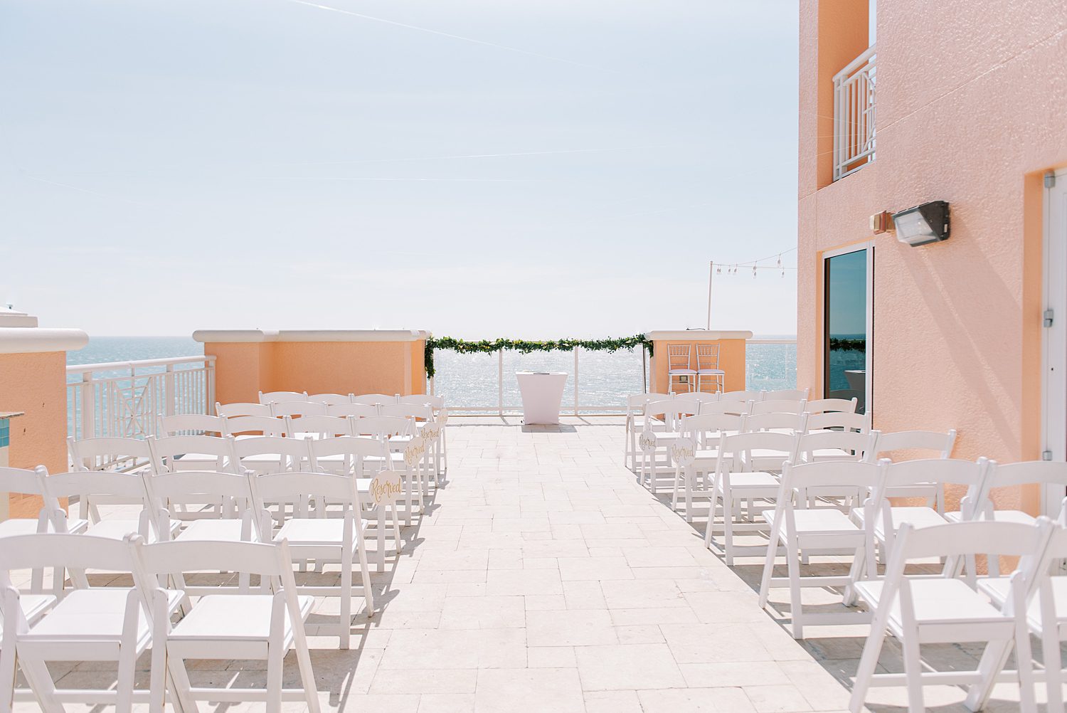 Hyatt Clearwater wedding ceremony along waterfront