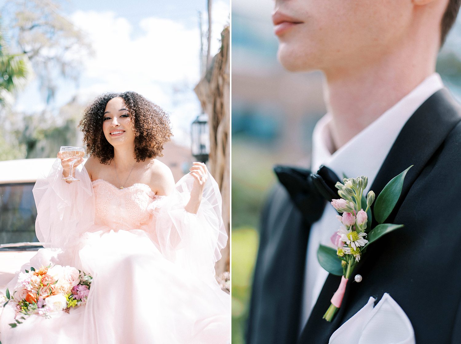 details for bride and groom for retro wedding at The Orlo