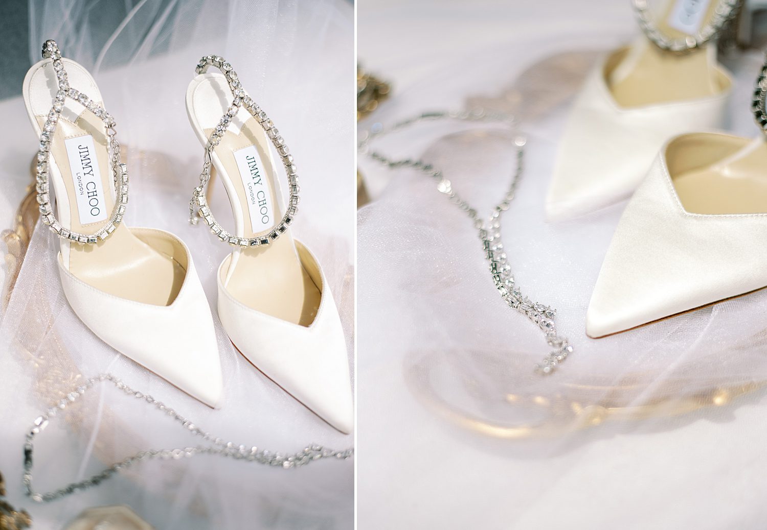 bride's ivory shoes for Tampa wedding day 