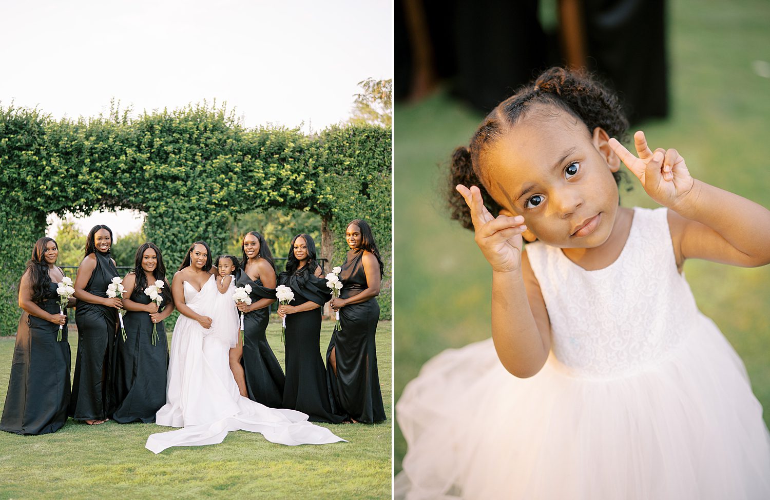 flower girl makes silly faces at The Bibb Mill Event Center