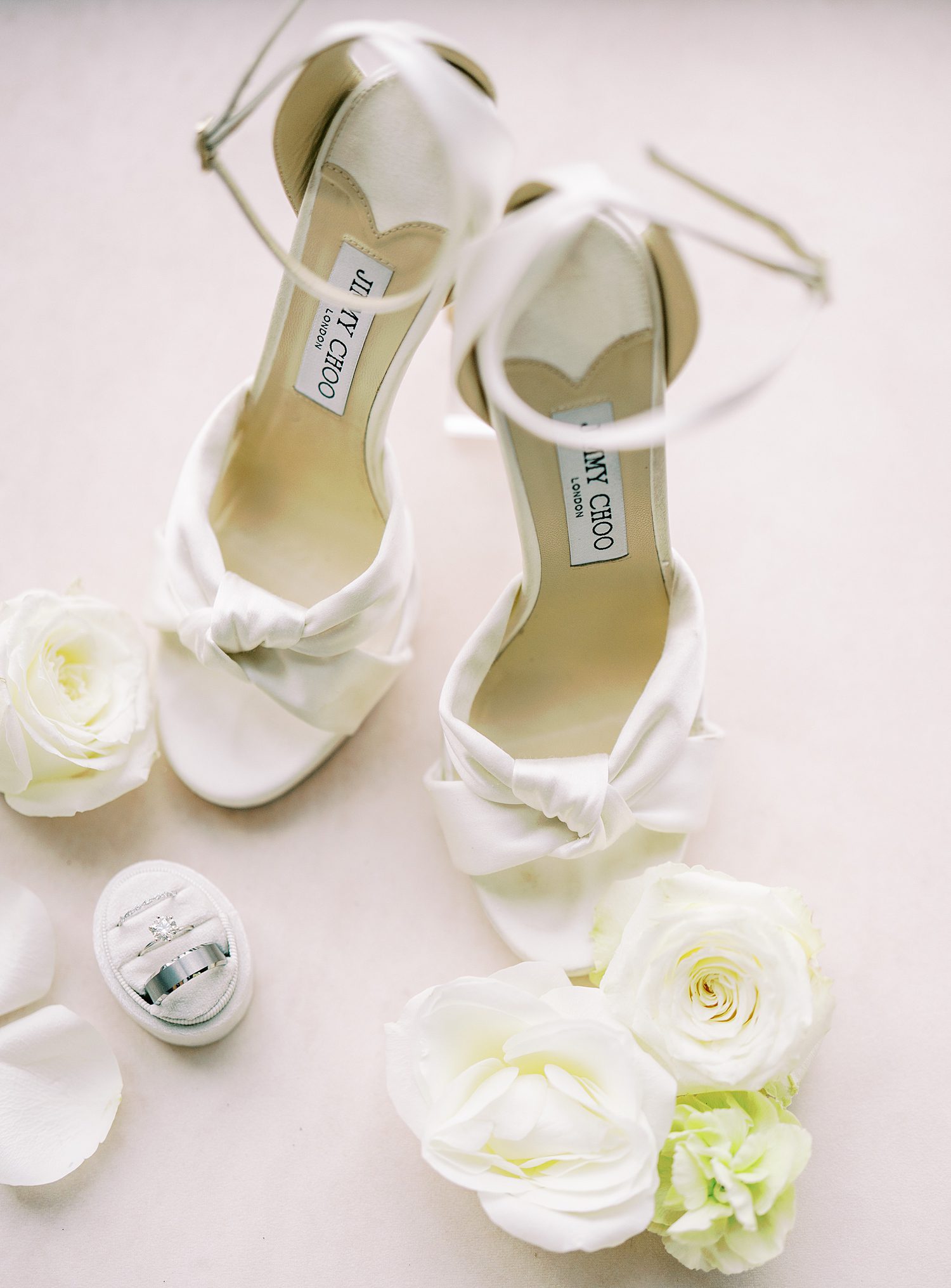 ivory shoes with white flowers in Georgia 