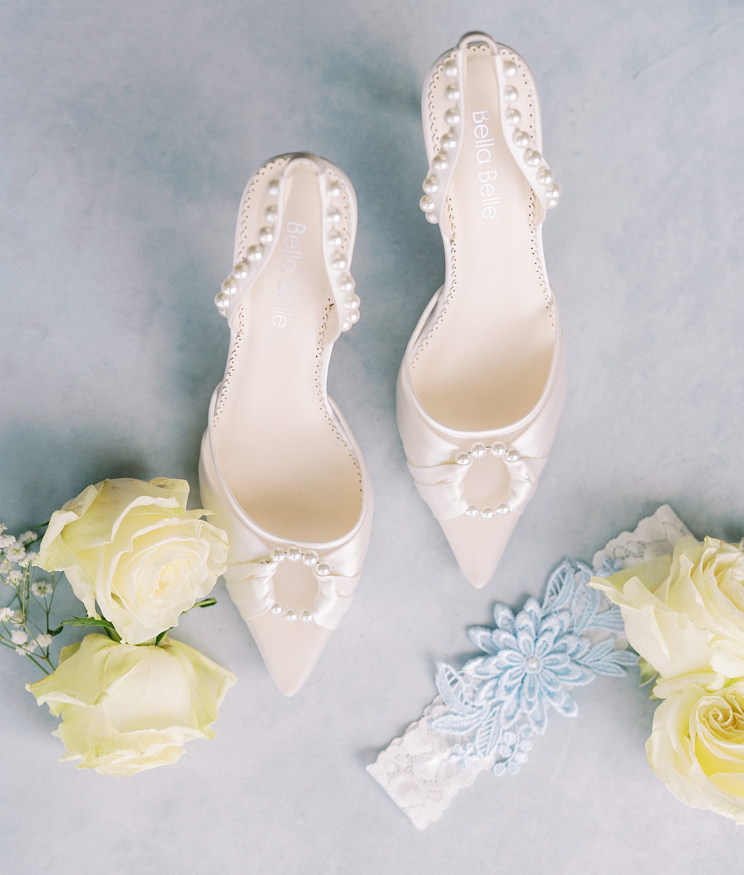 bride's white shoes for Tampa FL wedding day