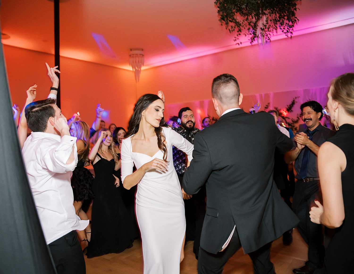 newlyweds dance during wedding reception at the Hotel Haya
