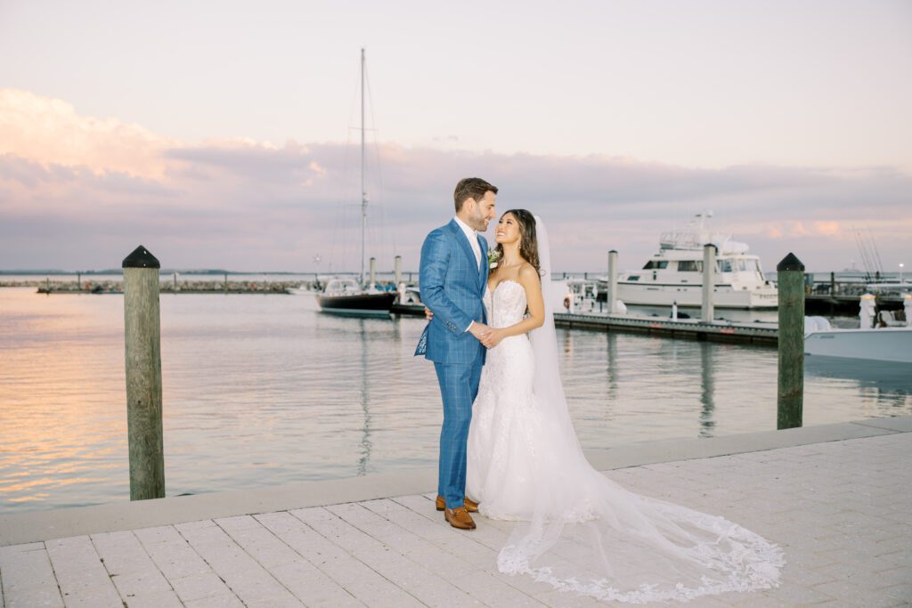 Sunset at wedding at Tampa Yacht and Country Club