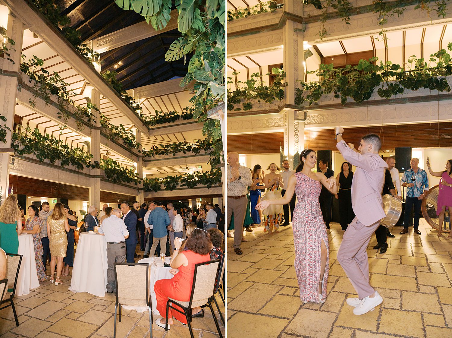wedding welcome party at the Mayfair Hotel in Coconut Grove FL