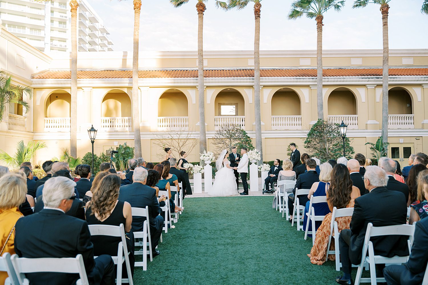wedding ceremony on the lawn of the Ritz Carlton Sarasota