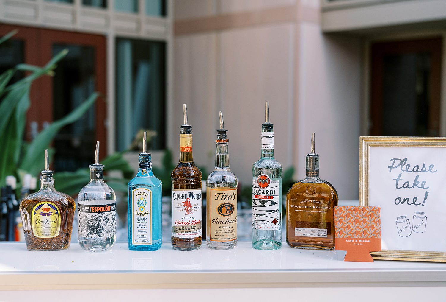 bar area at The Poynter Institute Wedding
