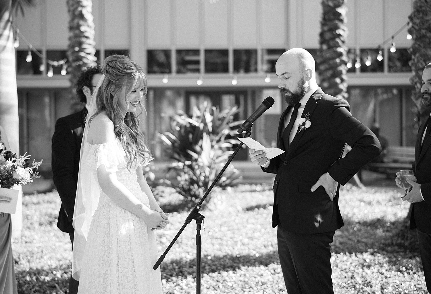 bride and groom exchange personal vows