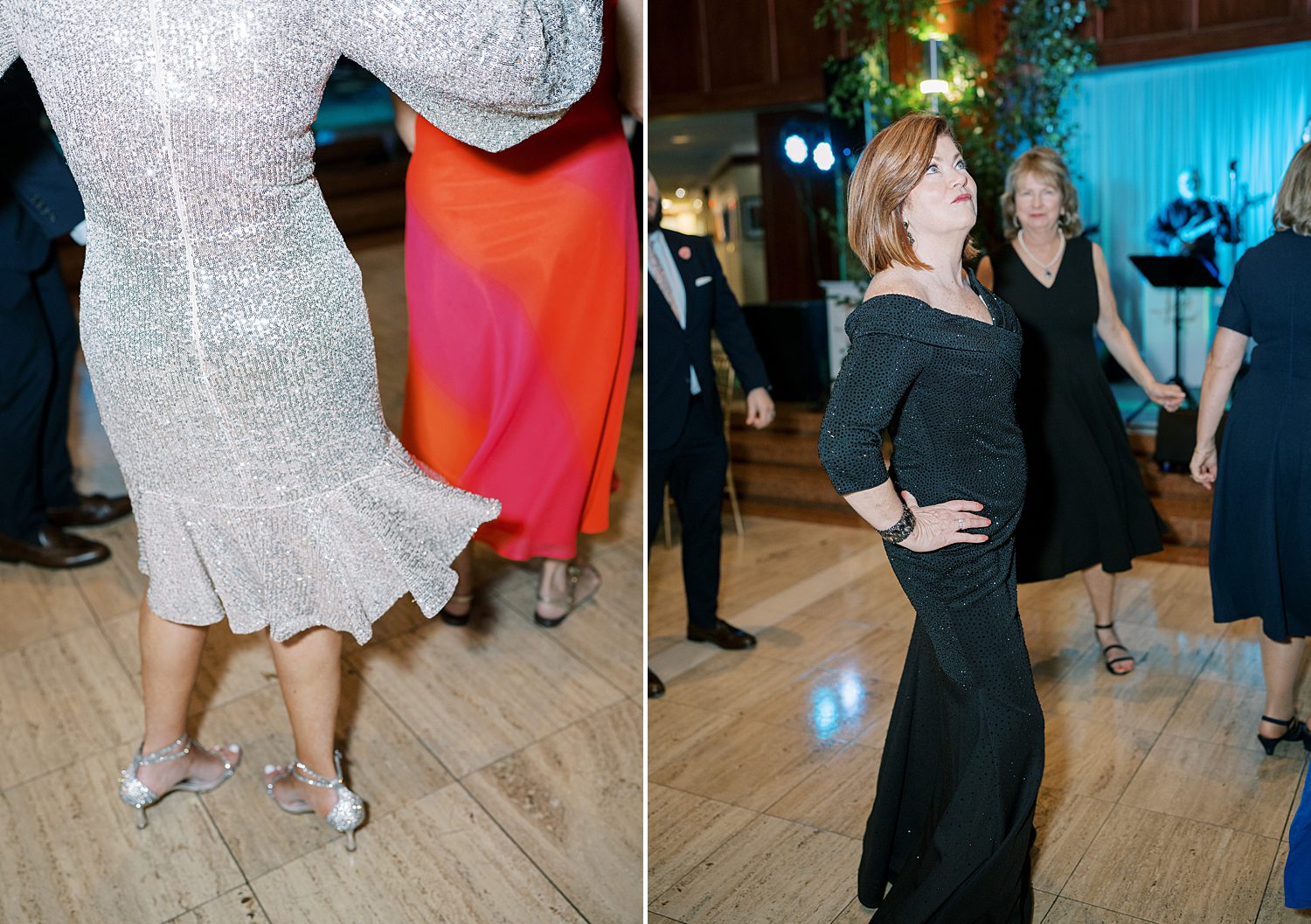 wedding guests on dance floor