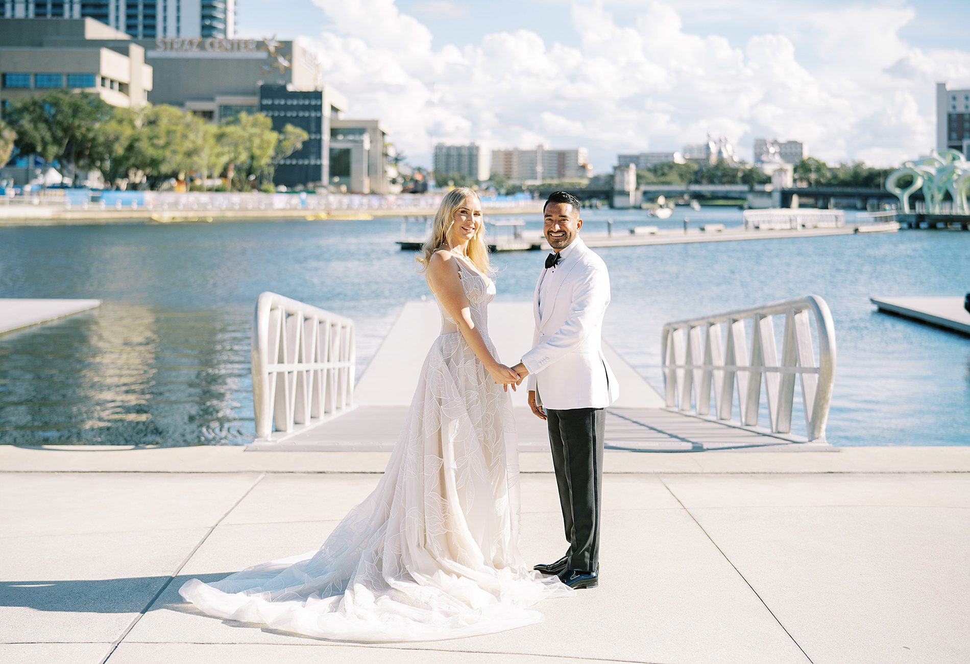 waterfront wedding portraits 