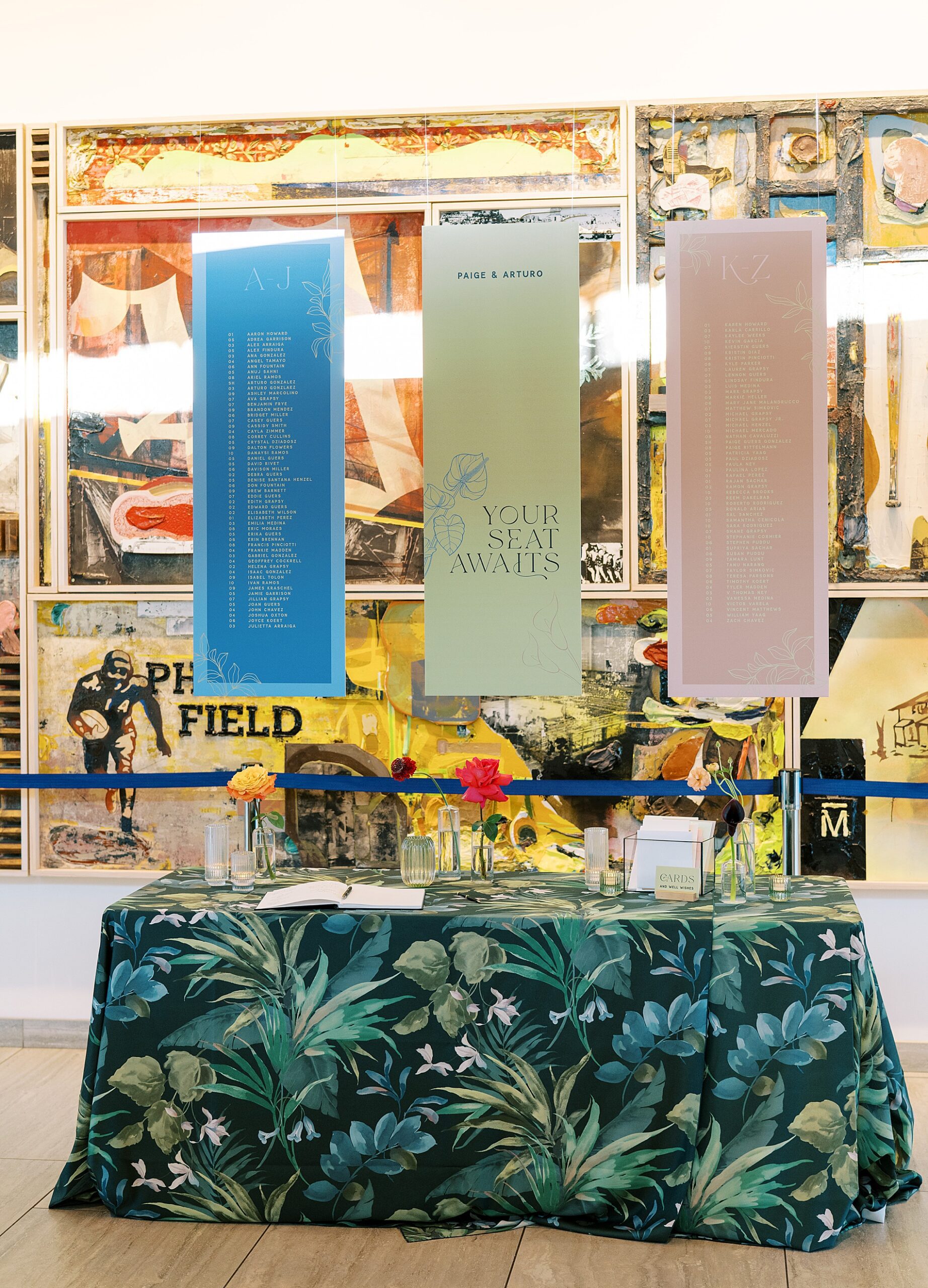floating seating chard hangs over table 