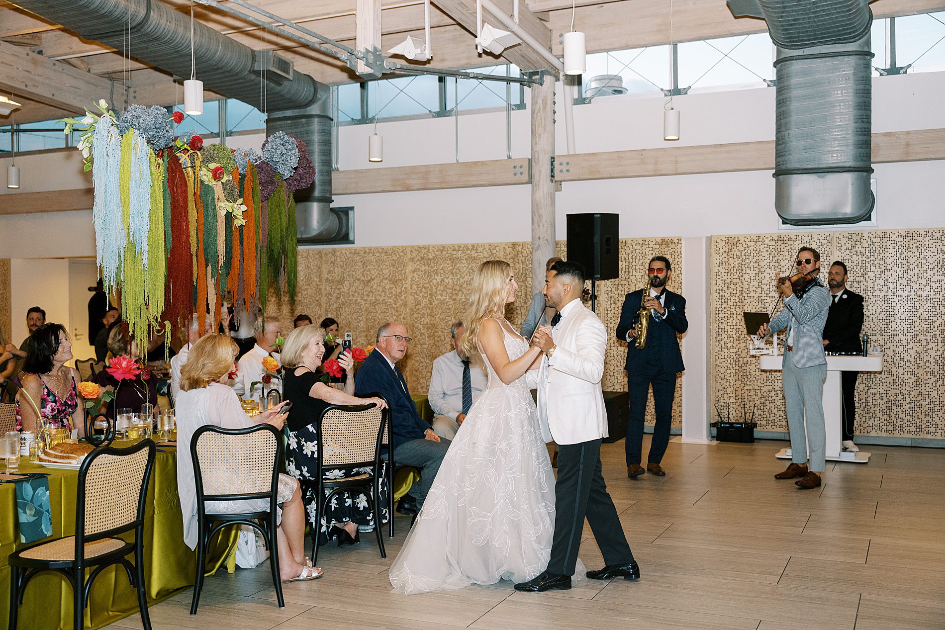 newlyweds share first dance