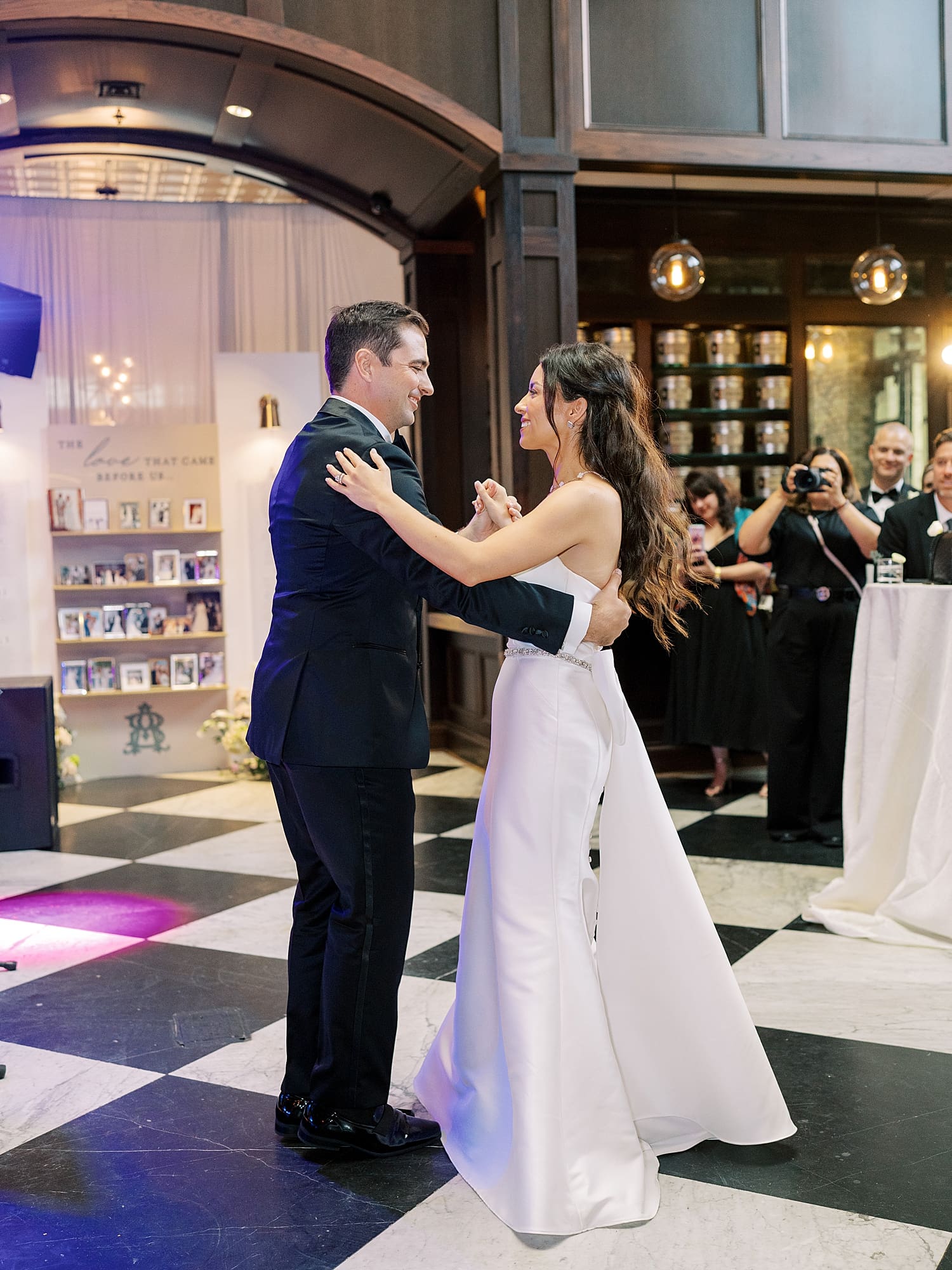 newlyweds share first dance 