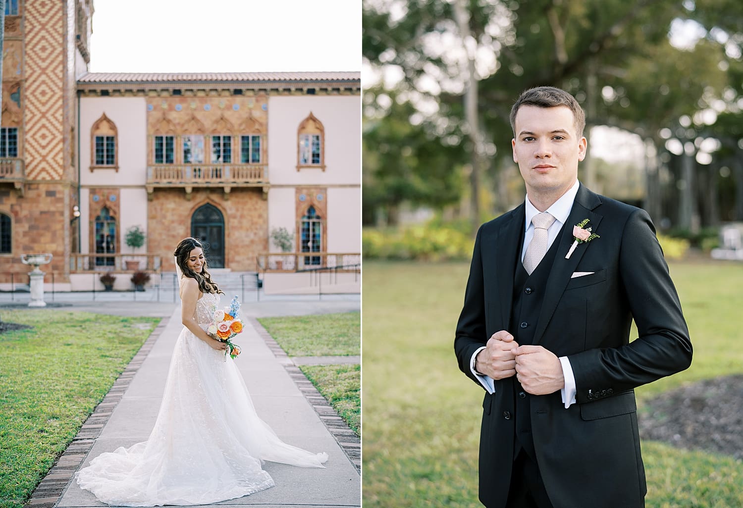 bride and groom portraits