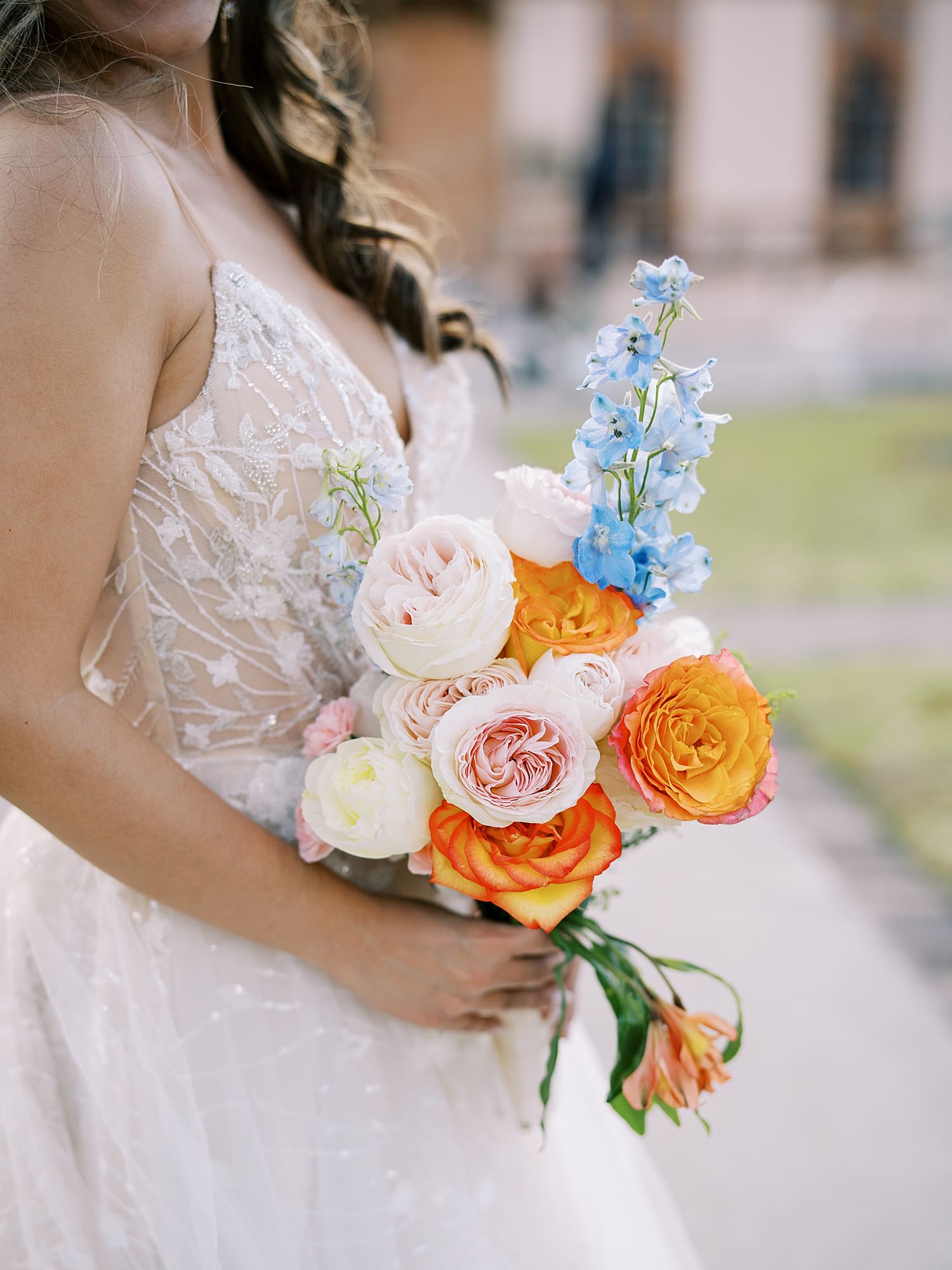 colorful bridal bouquet