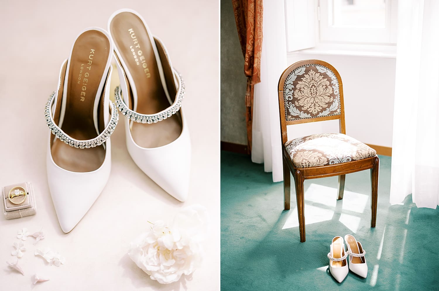 bridal shoes and details