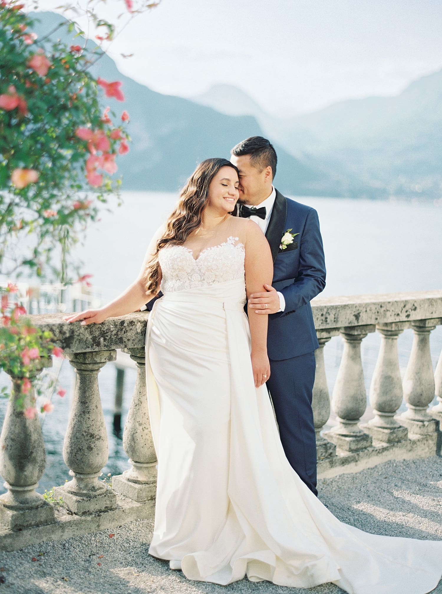 Couple elope in Italy at Lake Como wedding destination, Villa del Balbianello