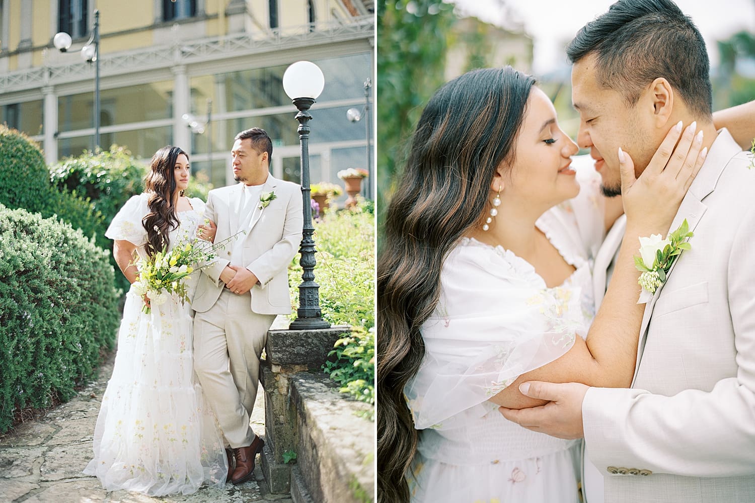 Newlywed session in Lake Como Italy from destination wedding weekend