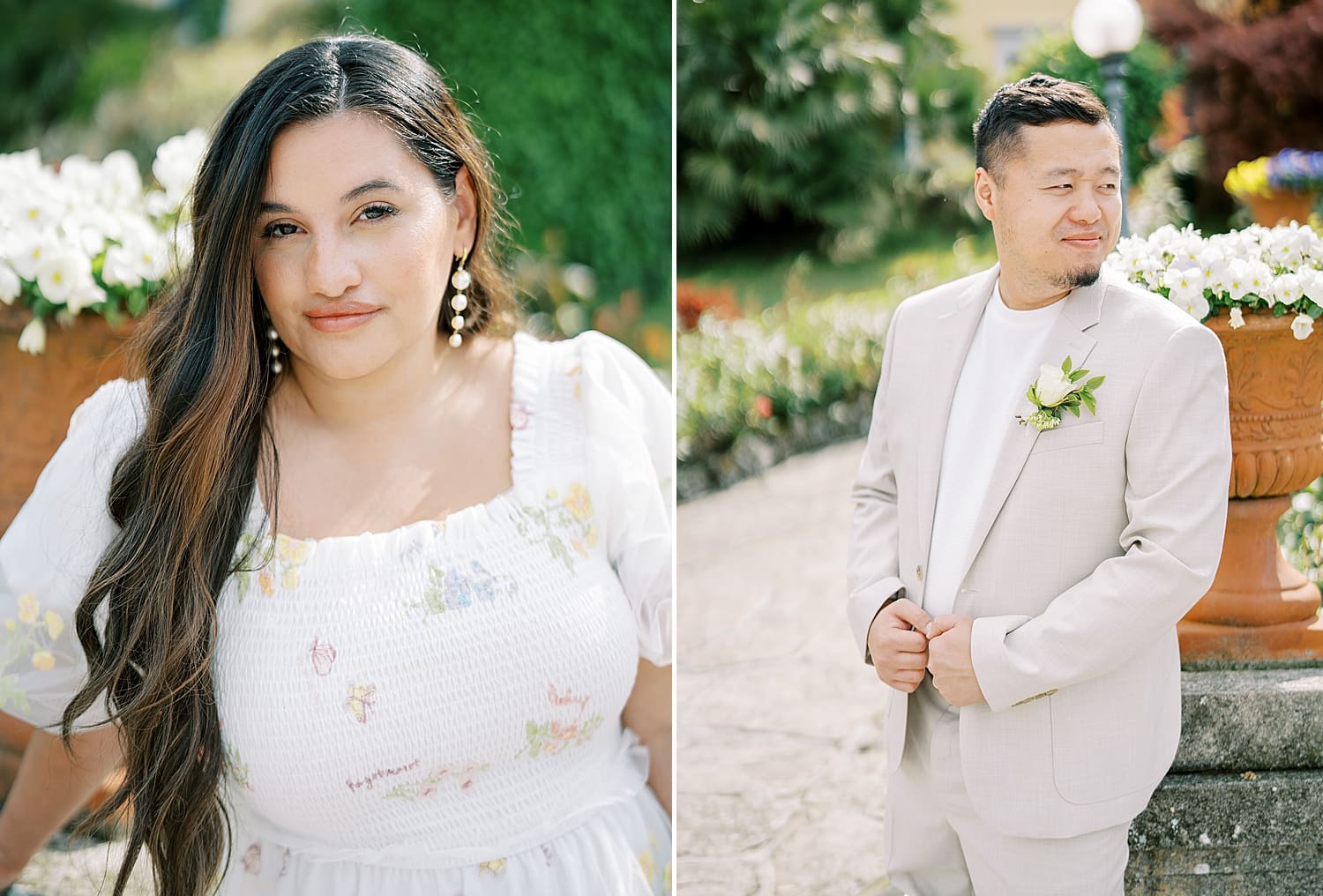 couple in neutral outfits