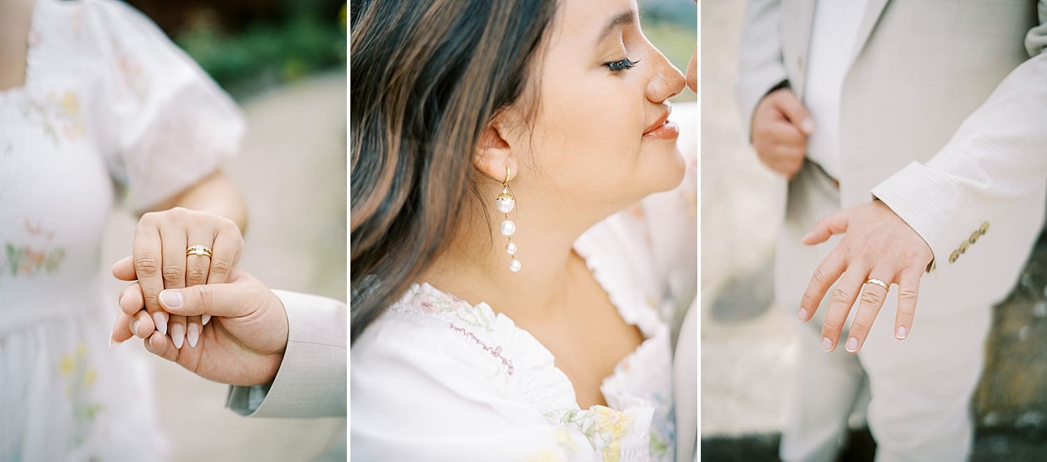 Jewelry from Villa Serbelloni engagement session