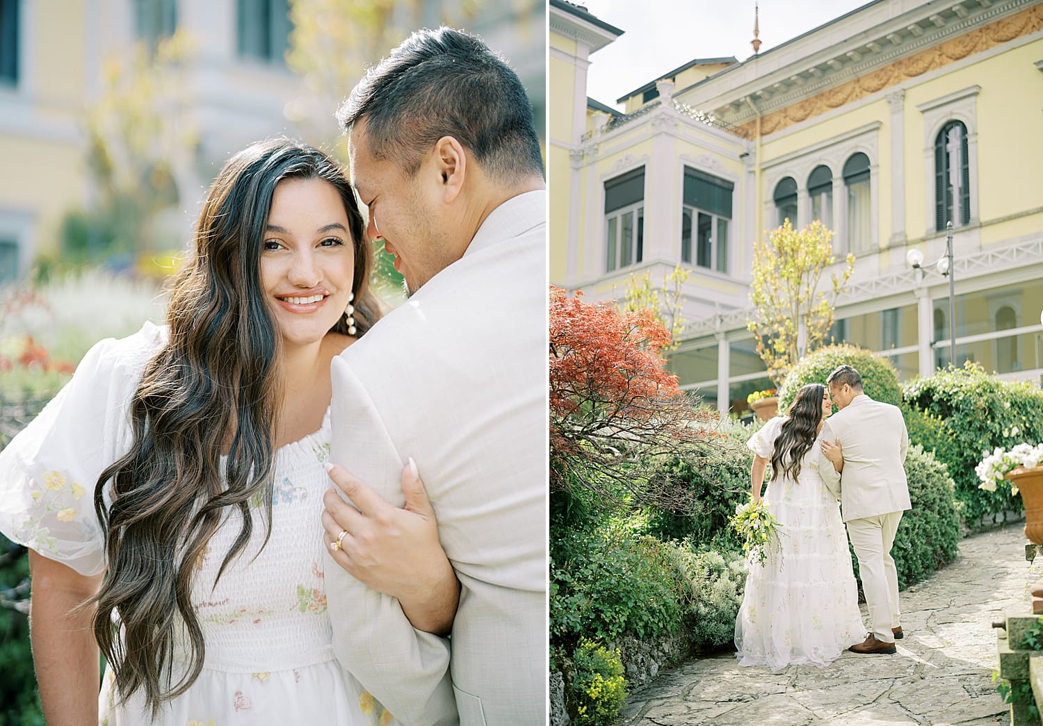 Lake Como Engagement Session at Villa Serbelloni