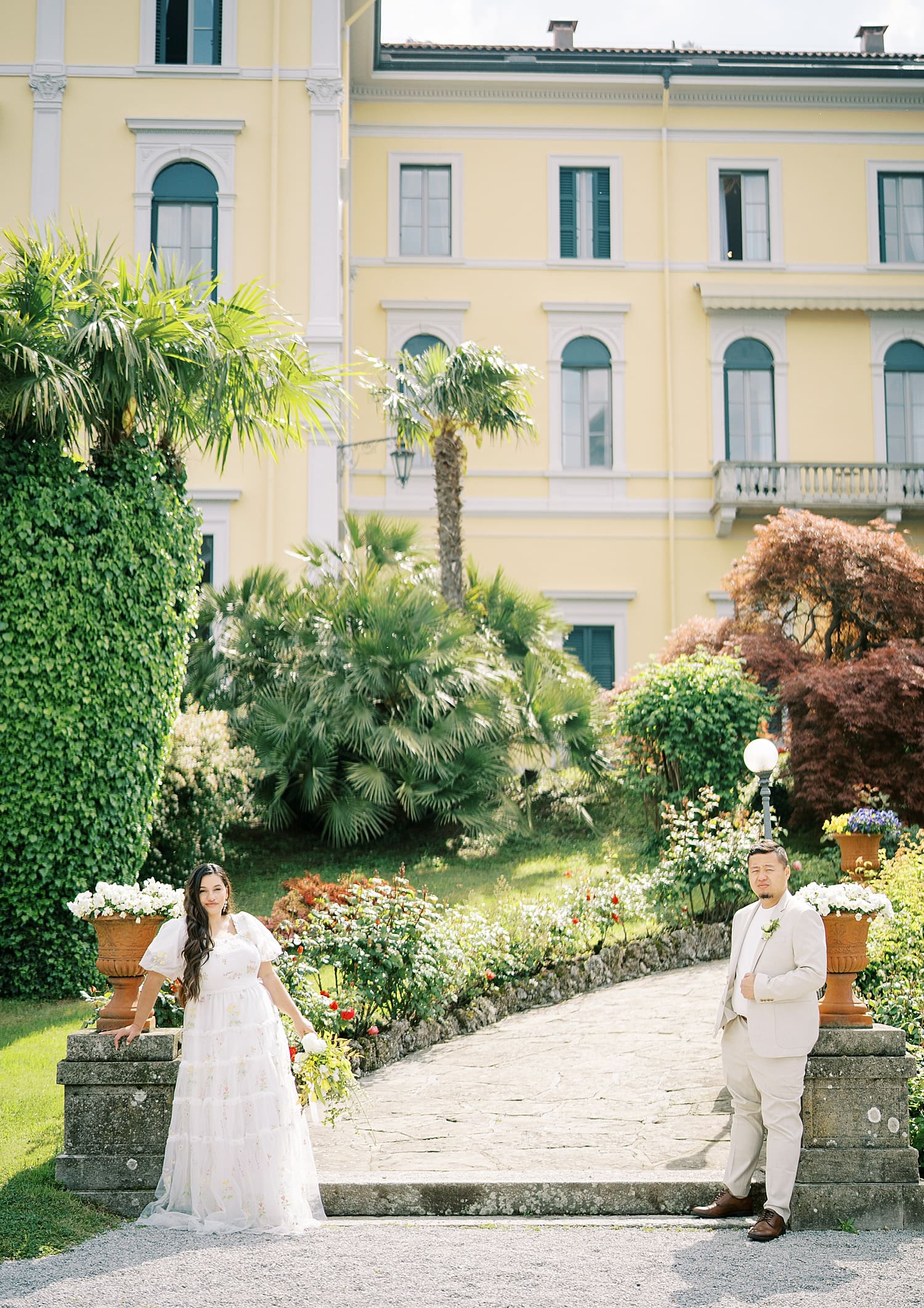 Villa Serbelloni photoshoot of newlyweds